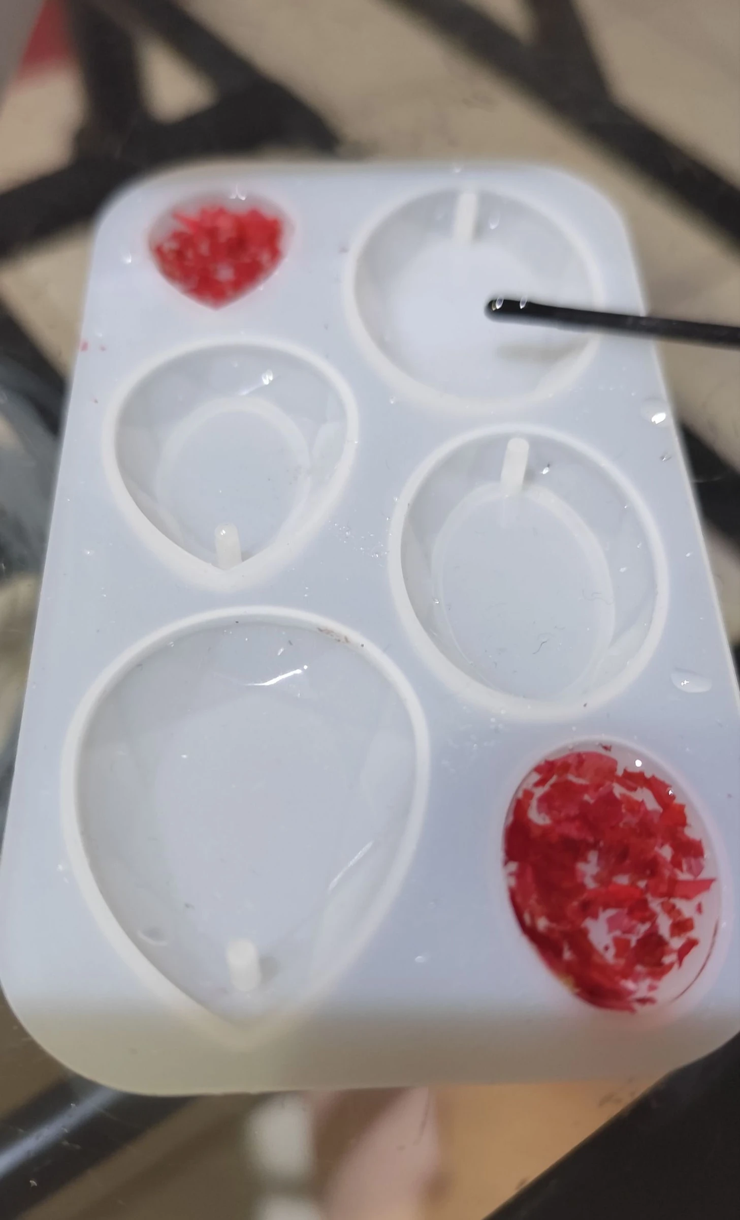 pendientes con pétalos de geranio coral natural – photo 13